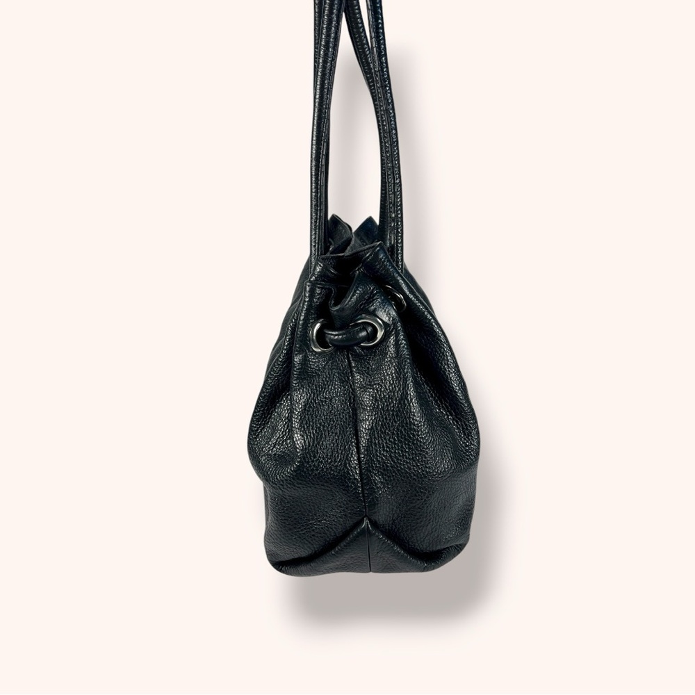 FURLA Black Pebbled Leather Hobo Shoulder Bag - Picture 5 of 12